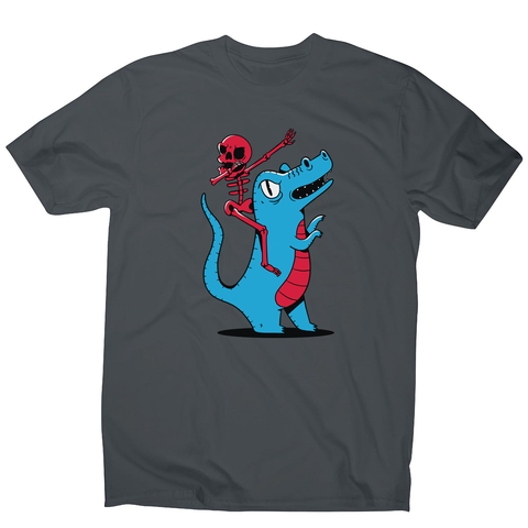 Skeleton riding dinosaur men's t-shirt - Graphic Gear