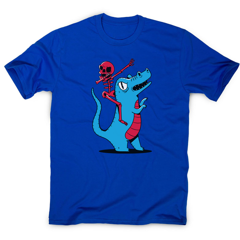 Skeleton riding dinosaur men's t-shirt - Graphic Gear