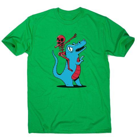 Skeleton riding dinosaur men's t-shirt - Graphic Gear