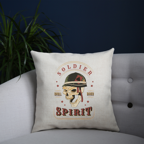 Skull soldier cushion cover pillowcase linen home decor - Graphic Gear
