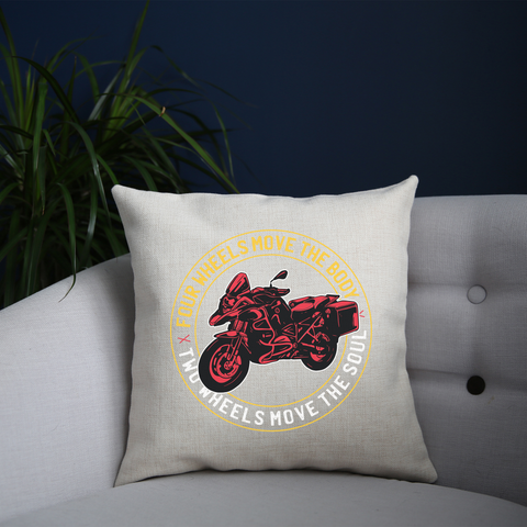 Two wheels quote cushion cover pillowcase linen home decor - Graphic Gear