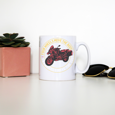 Two wheels quote mug coffee tea cup - Graphic Gear