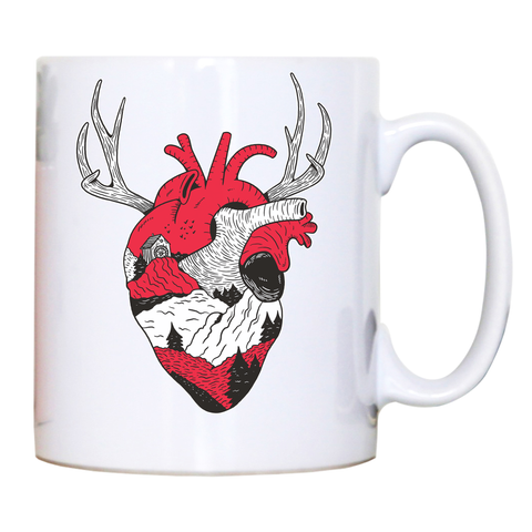 Forest heart mug coffee tea cup - Graphic Gear