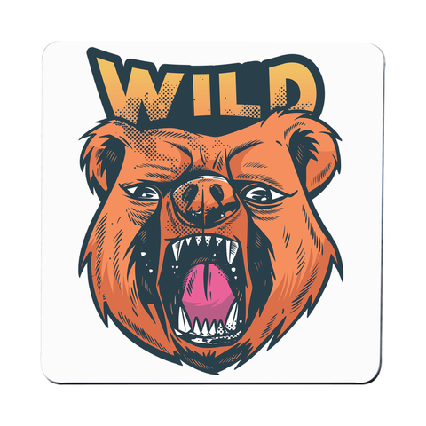 Wild bear coaster drink mat - Graphic Gear