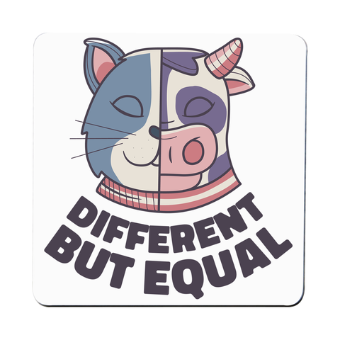 Different but equal coaster drink mat - Graphic Gear