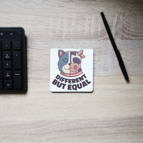 Different but equal coaster drink mat - Graphic Gear