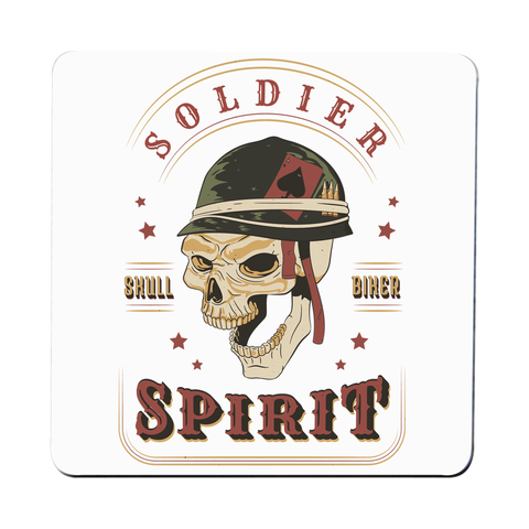 Skull soldier coaster drink mat - Graphic Gear