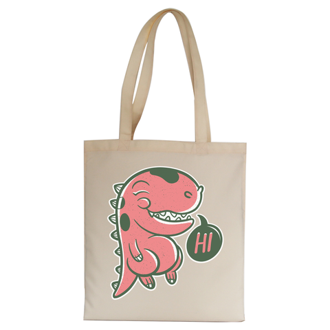 Cute dinosaur tote bag canvas shopping - Graphic Gear