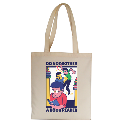 Book reader tote bag canvas shopping - Graphic Gear