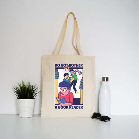 Book reader tote bag canvas shopping - Graphic Gear