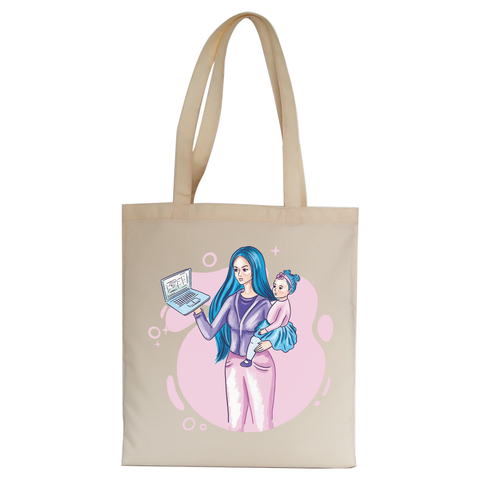 Working mom tote bag canvas shopping - Graphic Gear