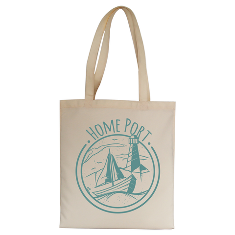 Home port tote bag canvas shopping - Graphic Gear