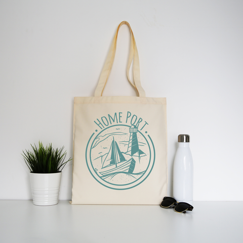 Home port tote bag canvas shopping - Graphic Gear