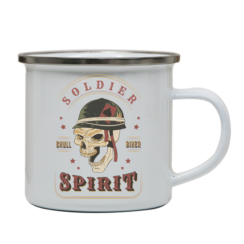 Skull soldier enamel camping mug outdoor cup colors - Graphic Gear