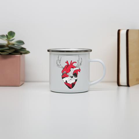 Forest heart enamel camping mug outdoor cup colors - Graphic Gear