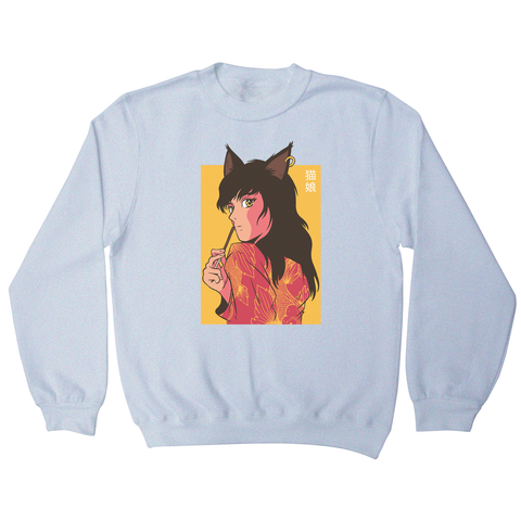 Cat girl anime sweatshirt - Graphic Gear