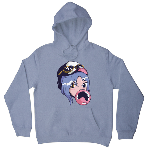 Anime girl with gum hoodie - Graphic Gear