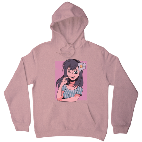 Flower anime girl hoodie - Graphic Gear
