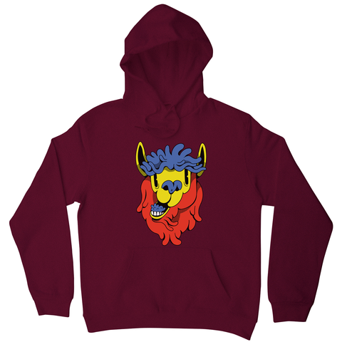 Colorful cartoon llama hoodie - Graphic Gear