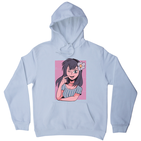 Flower anime girl hoodie - Graphic Gear