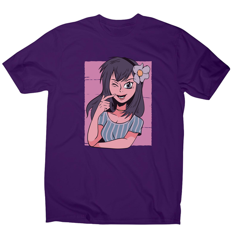 Flower anime girl men's t-shirt - Graphic Gear