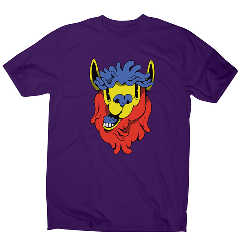 Colorful cartoon llama men's t-shirt - Graphic Gear