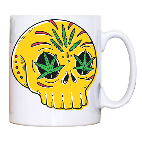 Skull weed mug coffee tea cup - Graphic Gear
