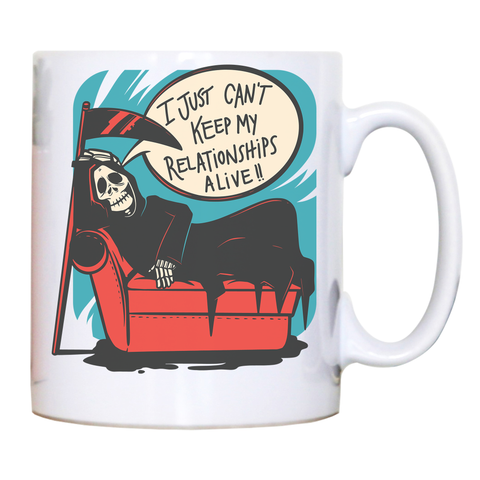 Grim reaper relationships mug coffee tea cup - Graphic Gear