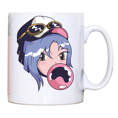 Anime girl with gum mug coffee tea cup - Graphic Gear