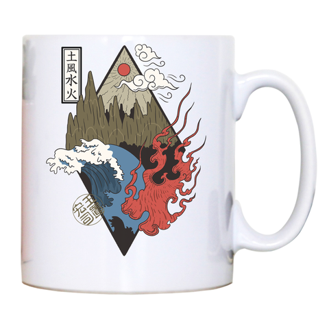 Four elements mug coffee tea cup - Graphic Gear
