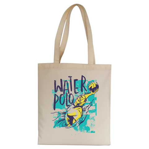 Grunge waterpolo player tote bag canvas shopping - Graphic Gear