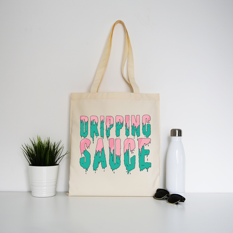 Dripping sauce tote bag canvas shopping - Graphic Gear