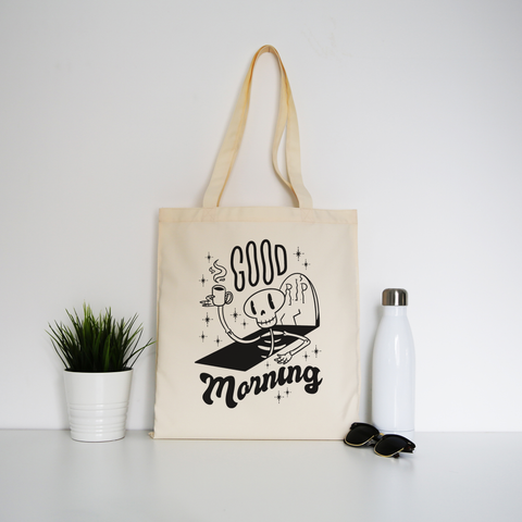 Good morning tote bag canvas shopping - Graphic Gear