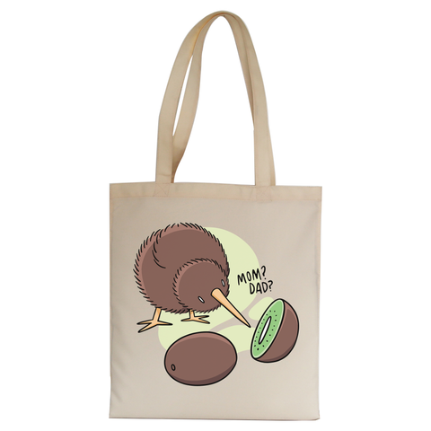 Funny kiwi bird tote bag canvas shopping - Graphic Gear