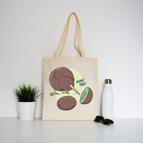Funny kiwi bird tote bag canvas shopping - Graphic Gear