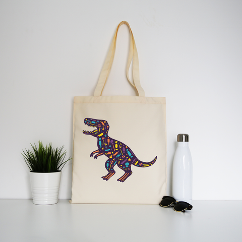 Candy trex tote bag canvas shopping - Graphic Gear