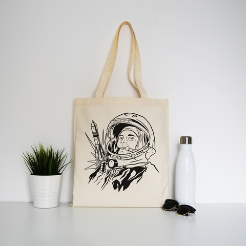 Yuri gagarin tote bag canvas shopping - Graphic Gear