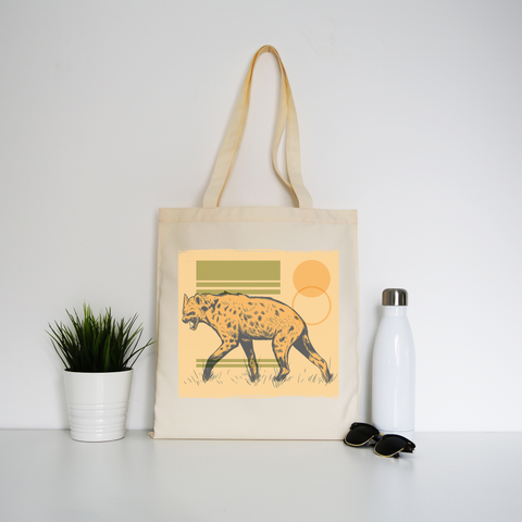 Hyena animal tote bag canvas shopping - Graphic Gear