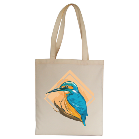 Kingfisher bird tote bag canvas shopping - Graphic Gear