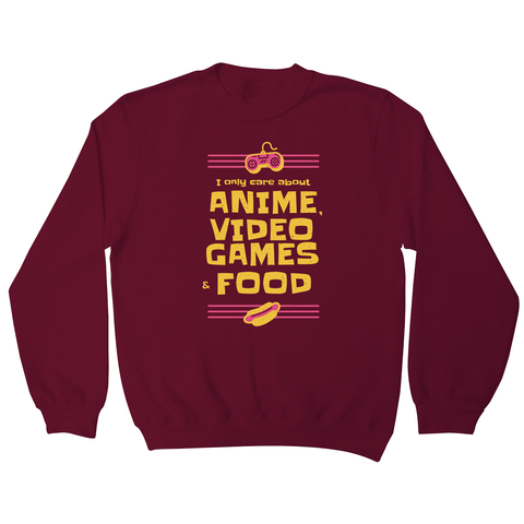 Anime amp video games sweatshirt - Graphic Gear