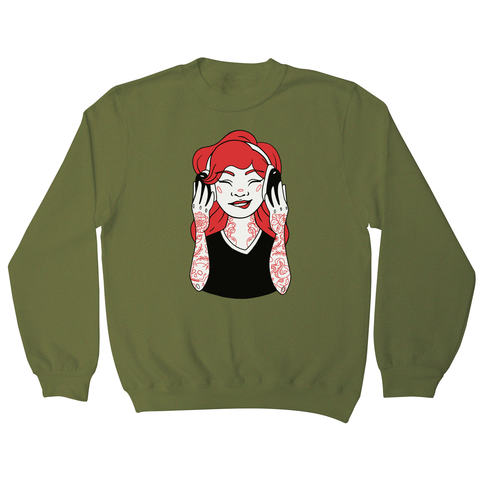 Tattooed girl sweatshirt - Graphic Gear