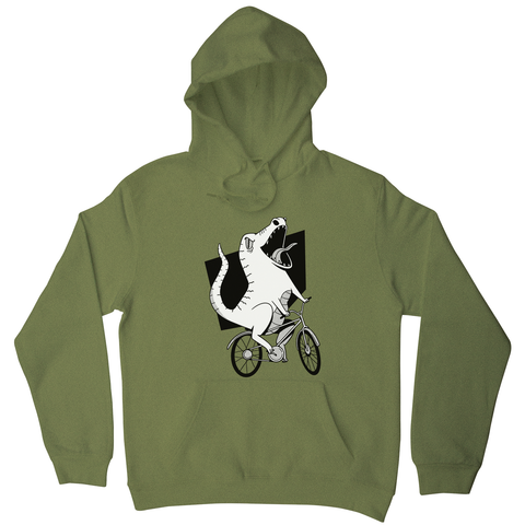 Biker dinosaur hoodie - Graphic Gear