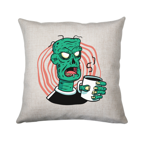 Coffee zombie cushion cover pillowcase linen home decor - Graphic Gear