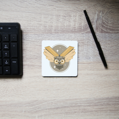 Owl books coaster drink mat - Graphic Gear