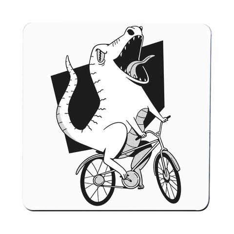 Biker dinosaur coaster drink mat - Graphic Gear