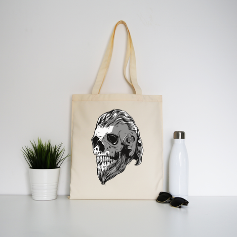 Viking cranium tote bag canvas shopping - Graphic Gear