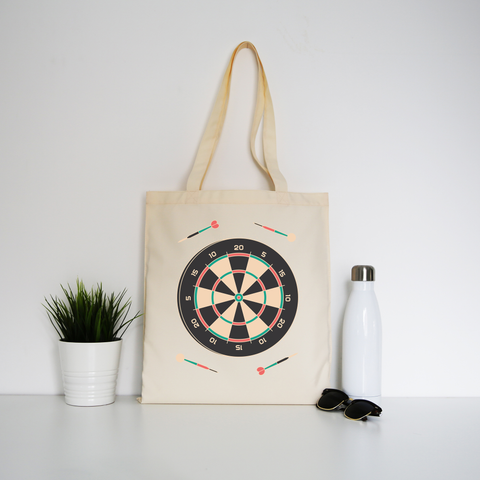 Dartboard game tote bag canvas shopping - Graphic Gear