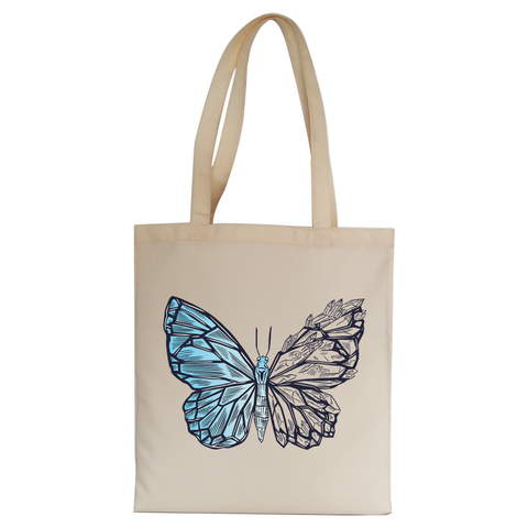 Crystal butterfly tote bag canvas shopping - Graphic Gear