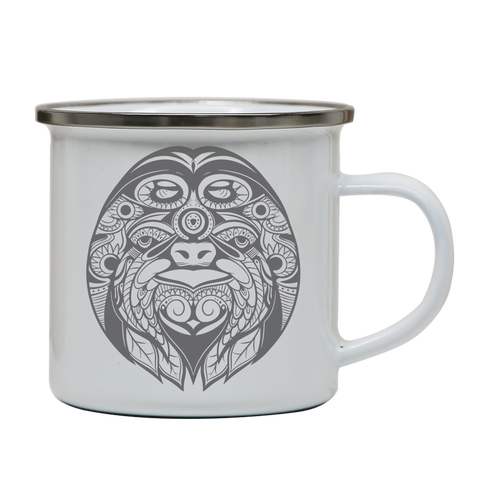 Ornamental sloth enamel camping mug outdoor cup colors - Graphic Gear