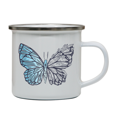Crystal butterfly enamel camping mug outdoor cup colors - Graphic Gear